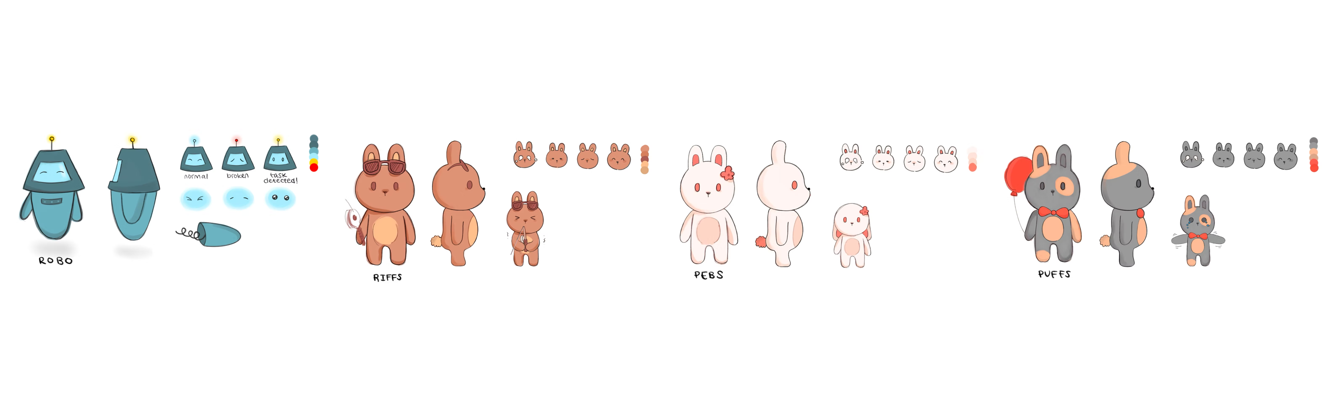 Character concepts for Robo the Helper